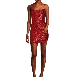 City Vibe Sequin Scoop Neck Side Slit Bodycon Dress nwt sz 13